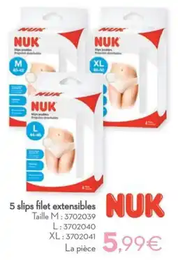 Cora 5 slips filet extensibles aanbieding