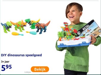 Action DIY dinosaurus speelgoed aanbieding