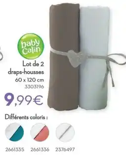 Cora Baby Calin Lot de 2 draps-housses aanbieding
