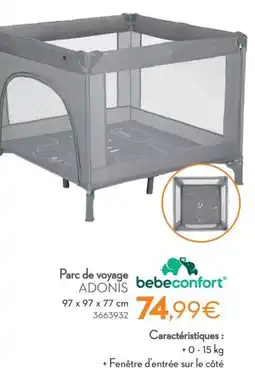 Cora Bebeconfort Parc De Voyage Adonis aanbieding