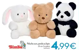 Cora Peluche Ours, Panda ou Lapin aanbieding