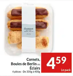 Intermarché Cornets, Boules de Berlin ou Éclairs aanbieding