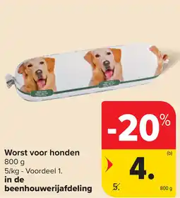 Carrefour Worst voor honden aanbieding