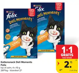 Carrefour Kattensnack Deli Moments Felix aanbieding