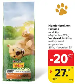 Carrefour Hondenbrokken Friskies aanbieding