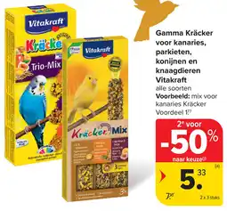 Carrefour Gamma Kräcker voor kanaries, parkieten, konijnen en knaagdieren Vitakraft aanbieding