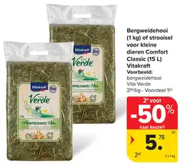 Carrefour Bergweidehooi of strooisel voor kleine dieren Comfort Classic Vitakraft aanbieding