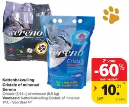 Carrefour Kattenbakvulling Cristale of mineraal Sereno aanbieding