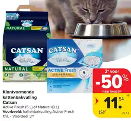 Carrefour Klontvormende kattenbakvulling Catsan aanbieding