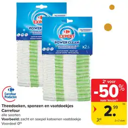Carrefour Theedoeken, sponzen en vaatdoekjes Carrefour aanbieding