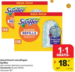 Carrefour Assortiment navullingen Swiffer aanbieding