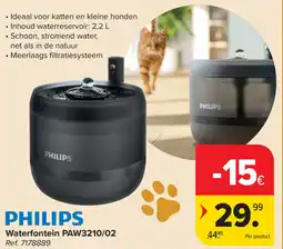 Carrefour Philips Waterfontein PAW3210/02 aanbieding