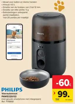 Carrefour Philips Voerautomaat PAW5320/02 aanbieding