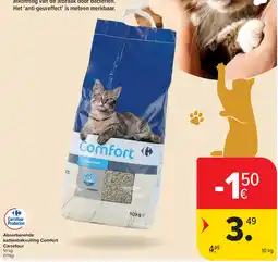 Carrefour Absorberende kattenbakvulling Comfort Carrefour aanbieding