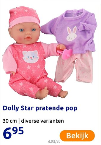 Action Dolly star pratende pop aanbieding