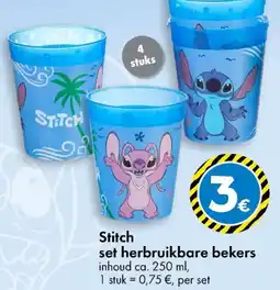 TEDi Stitch set herbruikbare bekers aanbieding
