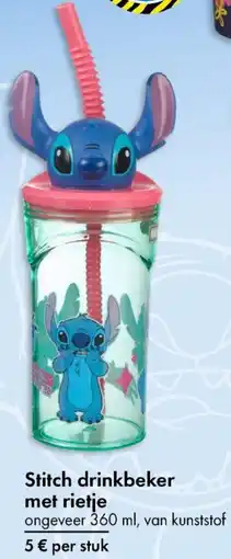 TEDi Stitch drinkbeker met rietje aanbieding