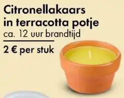 Citronellakaars in terracotta potje