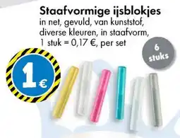 Staafvormige ijsblokjes