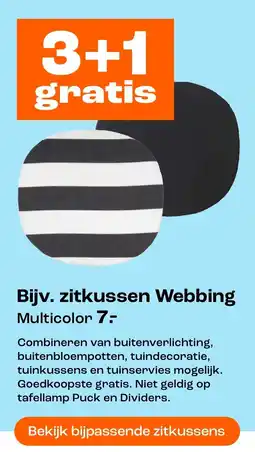 Kwantum Zitkussen Webbing aanbieding