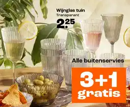 Kwantum Wijnglas tuin aanbieding