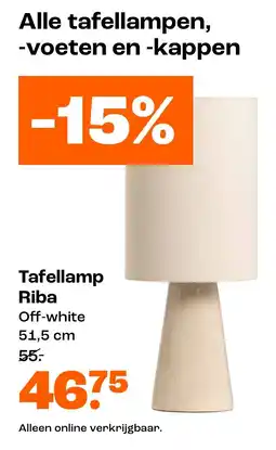 Kwantum Tafellamp Riba aanbieding
