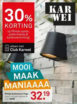 Karwei Philips buitenlamp Virga aanbieding
