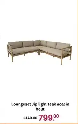 Karwei Loungeset Jip light teak acacia hout aanbieding