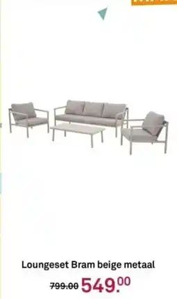 Karwei Loungeset Bram beige metaal aanbieding