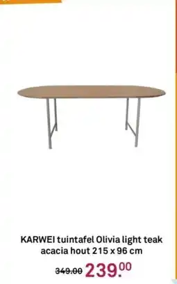 Karwei Karwei tuintafel Olivia light teak acacia hout aanbieding