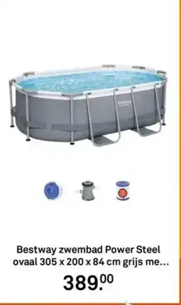 Karwei Bestway zwembad Power Steel ovaal grijs aanbieding