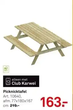 Karwei Picknicktafel Art. 10640 aanbieding