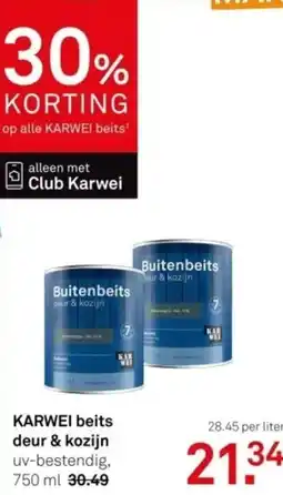 Karwei Karwei beits deur & kozijn aanbieding