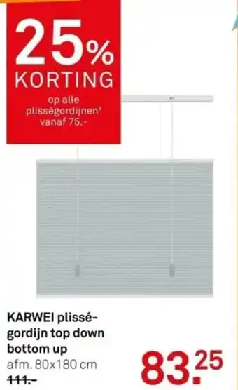 Karwei Karwei plisségordijn top down bottom up aanbieding