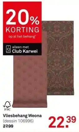 Karwei Vliesbehang Weona aanbieding