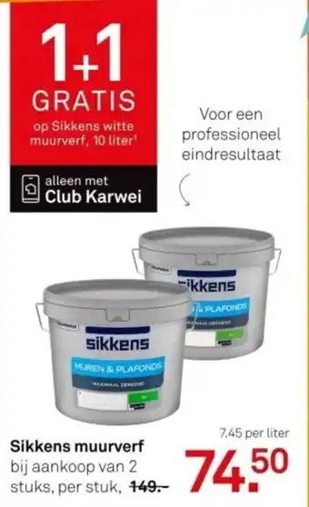Karwei Sikkens muurverf aanbieding