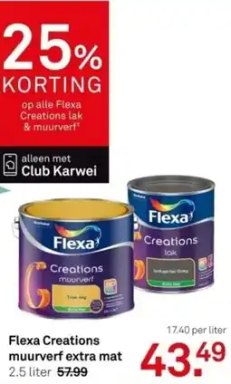 Karwei Flexa Creations muurverf extra mat aanbieding