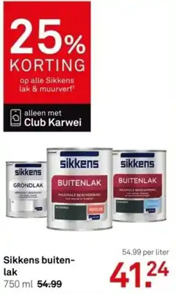 Karwei Sikkens buitenlak aanbieding