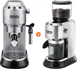 Coolblue De'Longhi EC685.M Dedica Argent + Moulin à Café aanbieding