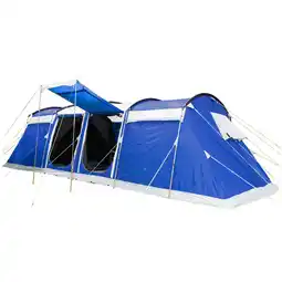 Decathlon Tunneltent Familietent Montana 10 Sleeper Protect - 10 pers. - 2 zwarte cabines aanbieding