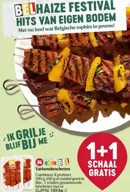 Delhaize Varkensbrochettes aanbieding