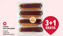 Delhaize Eclairs met chocolade aanbieding