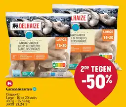 Delhaize Garnaalstaarten aanbieding