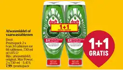 Delhaize Afwasmiddel of vaatwastabletten aanbieding