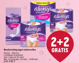 Delhaize Bescherming tegen urineverlies aanbieding