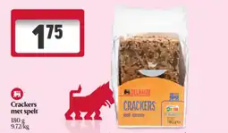Delhaize Crackers met spelt aanbieding