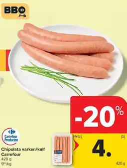 Carrefour Chipolata varken/kalf Carrefour aanbieding