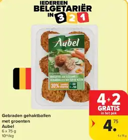 Carrefour Gebraden gehaktballen met groenten Aubel aanbieding
