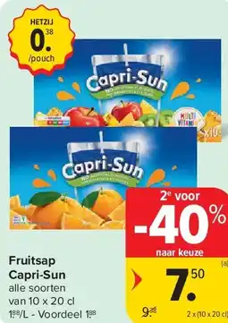 Carrefour Fruitsap Capri-Sun aanbieding