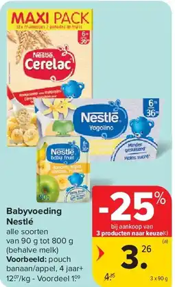 Carrefour Babyvoeding Nestlé aanbieding